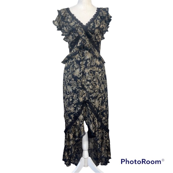 AMUR Printed Edna High Low Dress $898 - Picture 1 of 6